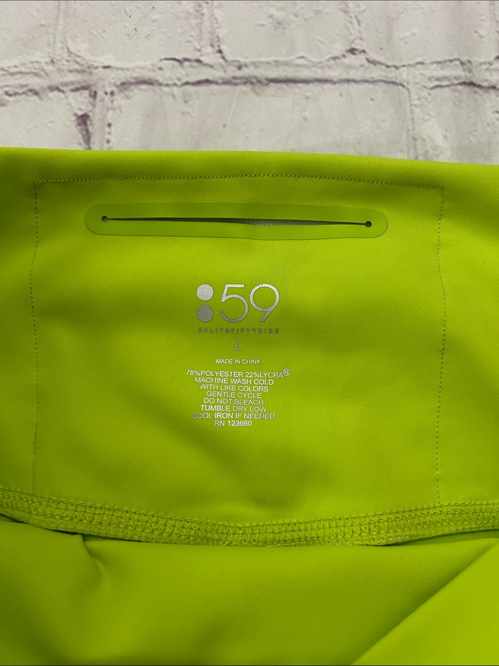 Splits59 Women’s Workout Legging Size Large Neon  25” Phone Pocket - Picture 4 of 6
